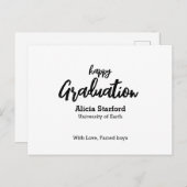 Wenskaart voor afstuderen briefkaart (Voorkant / Achterkant)