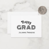 Wenskaart voor Afstuderen Notitiekaartje (Voorkant / Achterkant in situ)