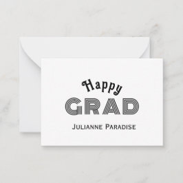 Wenskaart voor Afstuderen Notitiekaartje