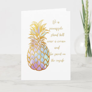 Wenskaart voor ananas kaart