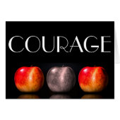 Wenskaart voor appels "COURAGE" (Voorkant Horizontaal)