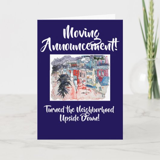 Wenskaart voor bewegende aankondiging (Voorkant)