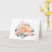 Wenskaart voor bloemen en Waterverf van patronen Kaart (Gele Bloem)