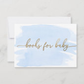 Wenskaart voor Blue Watercolour Books-verzoeken Kaart (Achterkant)