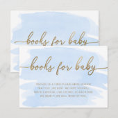 Wenskaart voor Blue Watercolour Books-verzoeken Kaart (Voorkant / Achterkant)