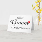 Wenskaart voor bruidegom op huwelijksdag kaart (Gele Bloem)