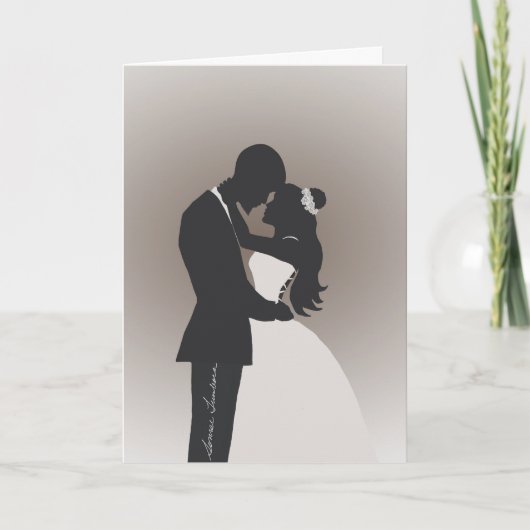 Wenskaart voor bruiloft gefeliciteerd bedankkaart (Voorkant)