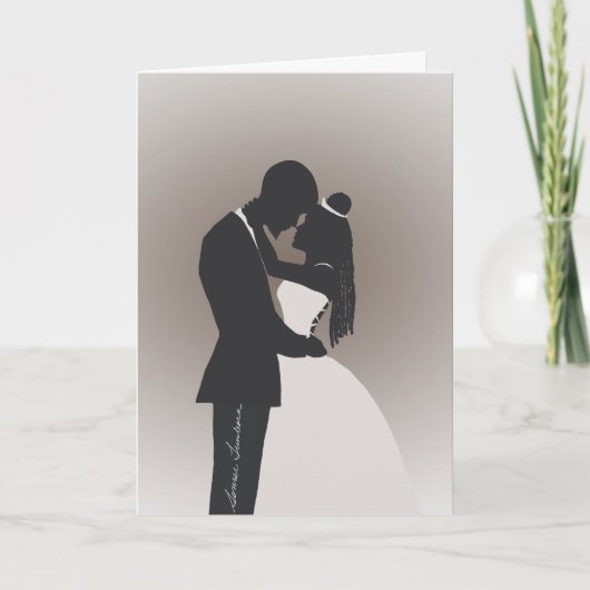 Wenskaart voor bruiloft gefeliciteerd bedankkaart (Voorkant)