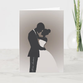 Wenskaart voor bruiloft gefeliciteerd bedankkaart