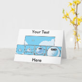 Wenskaart voor de Cartoon van piloten Kaart (Gele Bloem)