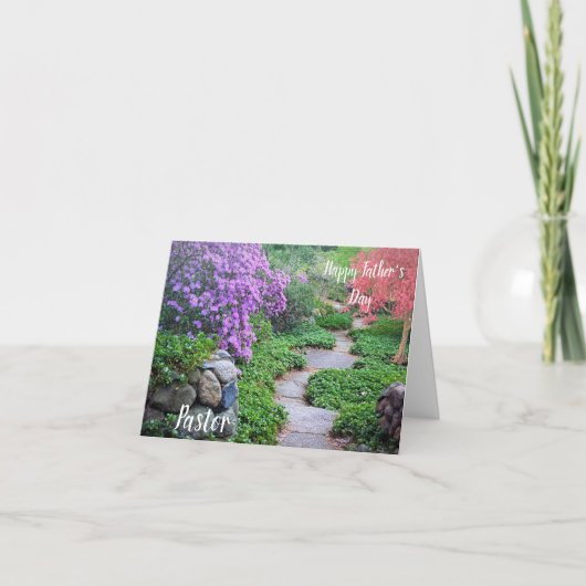 Wenskaart voor de dominee op Vaderdag Bedankkaart (Voorkant)