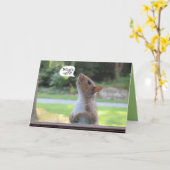 wenskaart voor de gedenkgelegenheid van de eekhoor kaart (Gele Bloem)