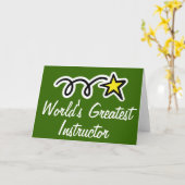 Wenskaart voor de Grootste Instructeur van de Kaart (Gele Bloem)