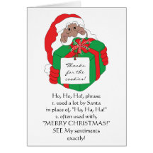 Wenskaart voor de kerstman "HO, HO, HO"