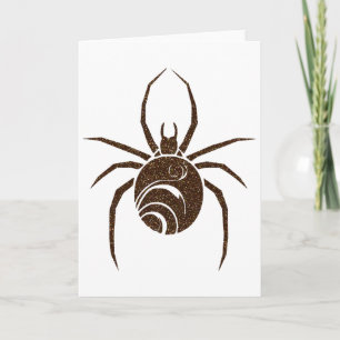 Wenskaart voor de textuur van Halloween Spider Gli Kaart