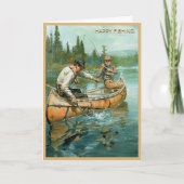 wenskaart voor de visserij op mannen van de man kaart (Voorkant)