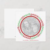 Wenskaart voor de vrede op de kerstdag feestdagenkaart (Voorkant / Achterkant)