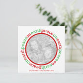 Wenskaart voor de vrede op de kerstdag feestdagenkaart (Staand voorkant)