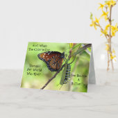 Wenskaart voor driepijler-/vlinderijnotering kaart (Gele Bloem)