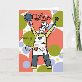 Wenskaart voor een man die van koken houdt! kaart