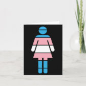 Wenskaart voor een transvrouw kaart (Voorkant)