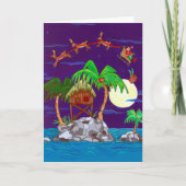 Wenskaart voor eilandkerstmis feestdagen kaart (Voorkant)