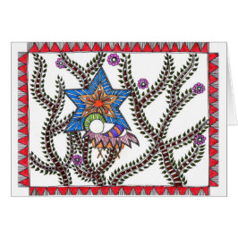 Wenskaart voor etnische kerst in Emmanuel