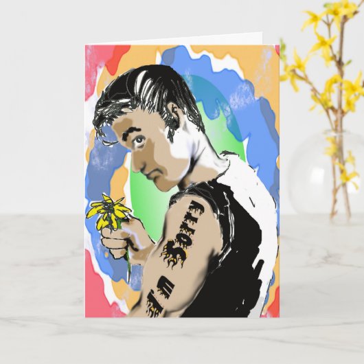 Wenskaart voor excuses kaart (Gele Bloem)