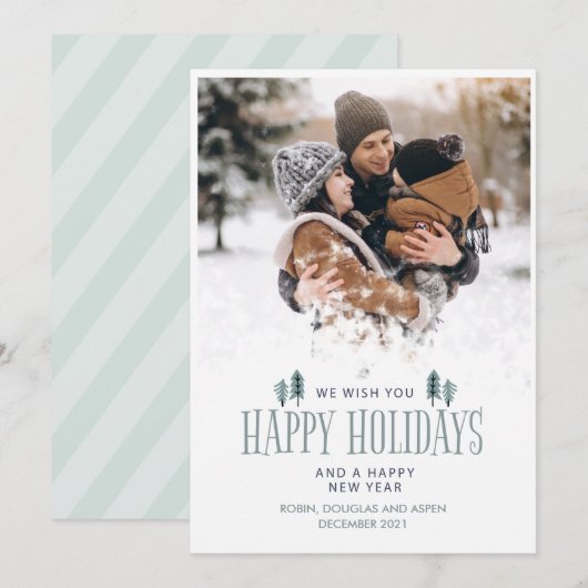 Wenskaart voor feestdagen (Voorkant / Achterkant)