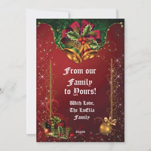 Wenskaart voor feestdagen feestdagenkaart (Achterkant)