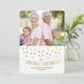 Wenskaart voor foto's bij paasbanner feestdagenkaart (Staand voorkant)