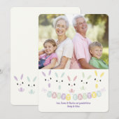 Wenskaart voor foto's bij paasbanner feestdagenkaart (Voorkant / Achterkant)