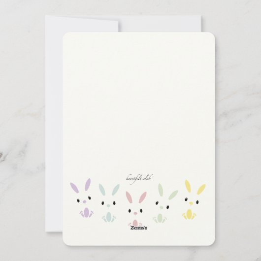 Wenskaart voor foto's bij paasbanner feestdagenkaart (Achterkant)