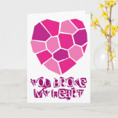 Wenskaart voor gebroken hartritme voor relatie kaart (Gele Bloem)