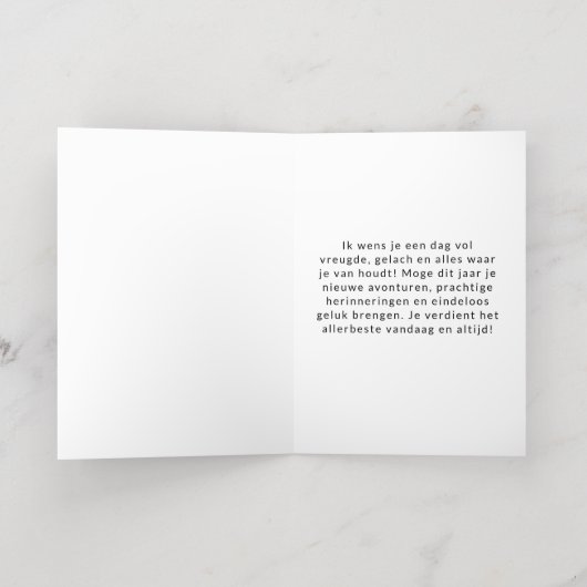 wenskaart voor gelukkige verjaardag folie wenskaart (Binnenlaag)