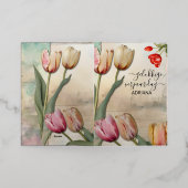 wenskaart voor gelukkige verjaardag folie wenskaart (Buiten Laag)