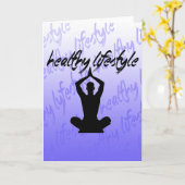 Wenskaart voor gezonde levensstijl kaart (Gele Bloem)