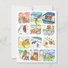 Wenskaart voor Golden Retriever Feestdagenkaart