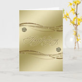 Wenskaart voor gouden bruiloft kaart (Gele Bloem)