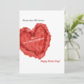 Wenskaart voor grote hartzuren feestdagenkaart (Staand voorkant)