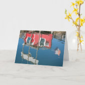 Wenskaart voor havenreflectie kaart (Gele Bloem)