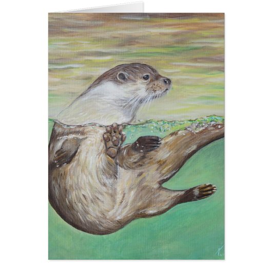 Wenskaart voor het afschilderen van de Otter (Voorkant)