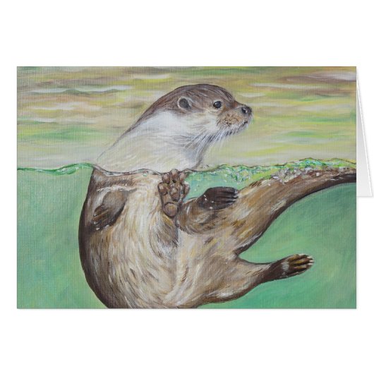 Wenskaart voor het afschilderen van de Otter (Voorkant Horizontaal)