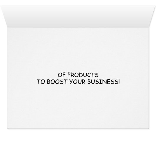 Wenskaart voor het bewaren van klanten door verkop (Binenzijde Horizontaal (Onderkant))