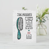 Wenskaart voor het contract voor haarborstels - Fu Kaart (Staand voorkant)