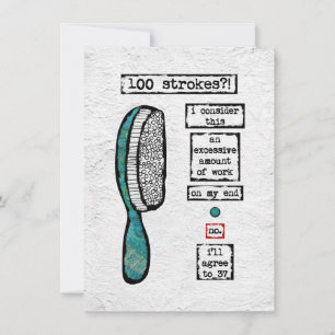 Wenskaart voor het contract voor haarborstels - Fu Kaart