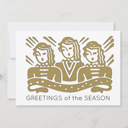 Wenskaart voor het koor van de muziekkerst bedankkaart (Voorkant)