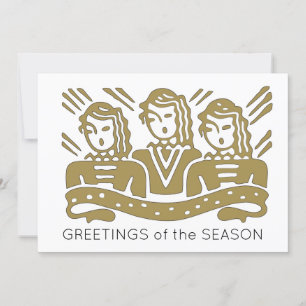 Wenskaart voor het koor van de muziekkerst bedankkaart