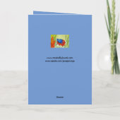 Wenskaart voor het schilderen van blauwe Waterverf Kaart (Achterkant)