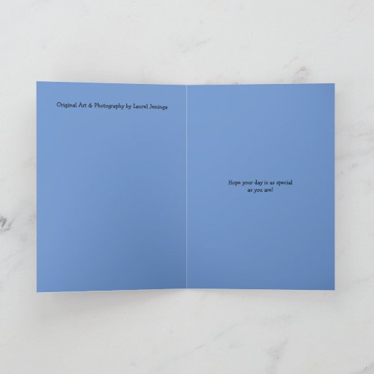 Wenskaart voor het schilderen van blauwe Waterverf Kaart (Binnen)